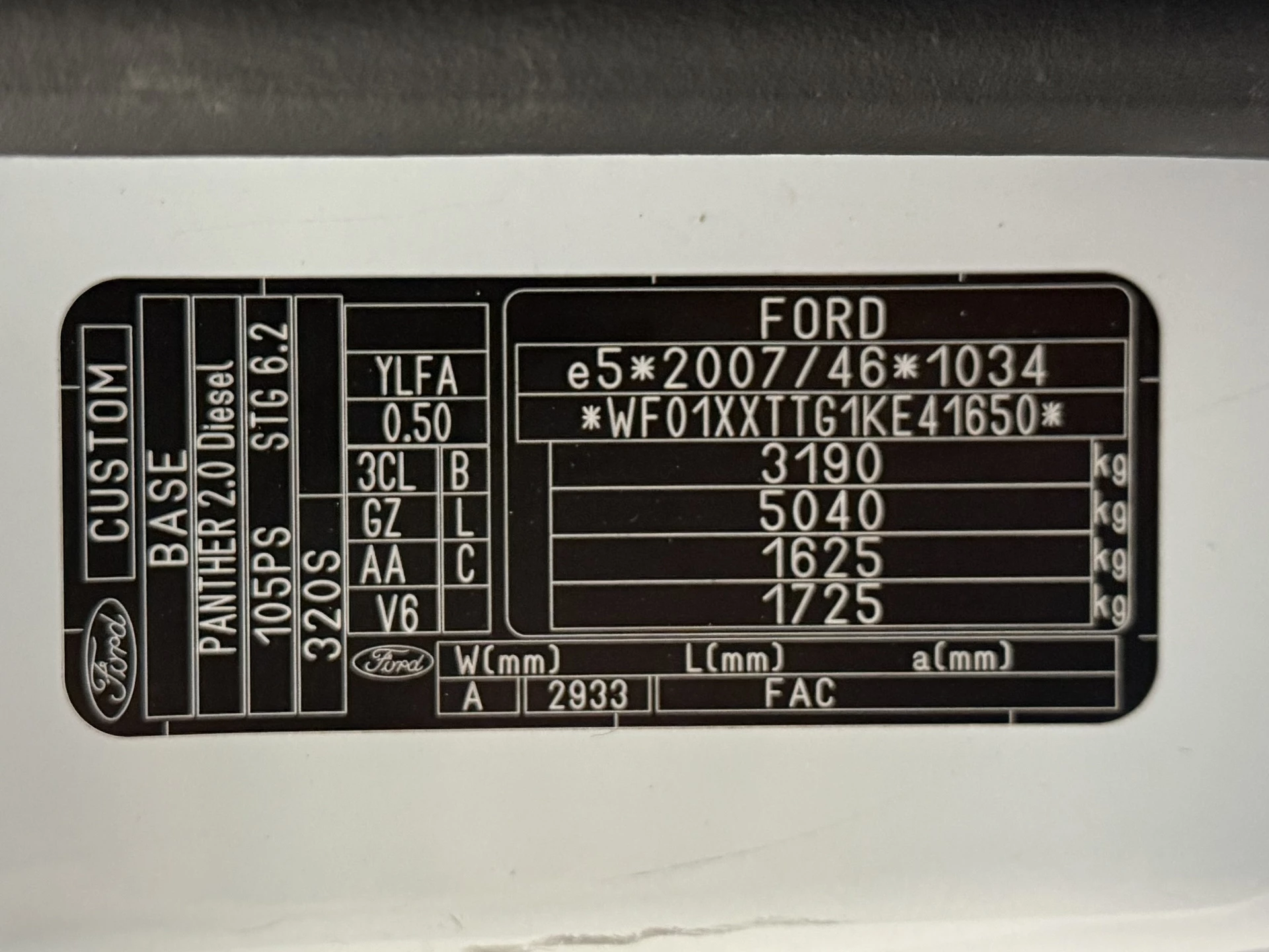 Hoofdafbeelding Ford Transit Custom