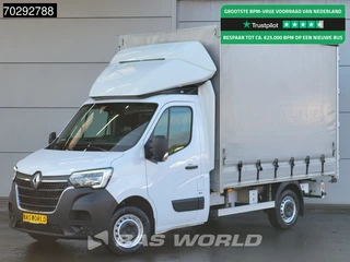 Renault Master 145PK Schuifzeilen Achterdeuren Bakwagen LED Airco Cruise Euro6 Meubelbak Koffer Zeilen Zeilenwagen Schuifzeil Airco Cruise control