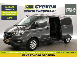 Ford Transit Custom 320 2.0 TDCI L2H1 Dubbele Cabine 5 Persoons 2xSchuifdeur Airco Cruise Navigatie PDC Imperiaal Trekhaak
