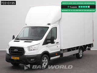 Ford Transit 130pk D'Hollandia Laadklep Zijdeur Airco Cruise Camera Parkeersensoren Euro6 Meubelbak Koffer Airco Cruise control
