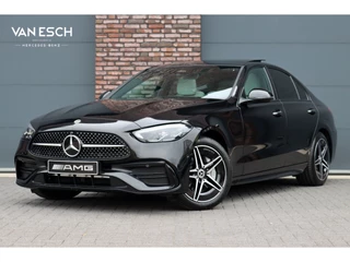 Mercedes-Benz C-Klasse 300 e AMG Line Aut9 | Panoramadak | Memory | Surround Camera | Leder | Trekhaak | Keyless Go | Nightpakket | High Perf. LED |