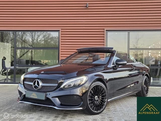 Mercedes C-klasse Cabrio 180 AMG Line 9G-TRONIC Airscarf|Windscherm|Navigatie|LED|Dealeronderhouden| 19" nieuwe velgen en banden.