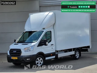 Ford Transit 130pk Laadklep Zijdeur Bakwagen Airco Cruise Camera Euro6 Koffer Meubelbak 21m3 Airco Cruise control