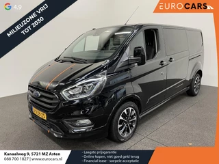 Ford Transit Custom 2.0 TDCI L2H1 Limited Sport Dubbele Cabine Airco Cruise Control Navi Trekhaak 2x schuifdeur apk t/m 10-12-'26