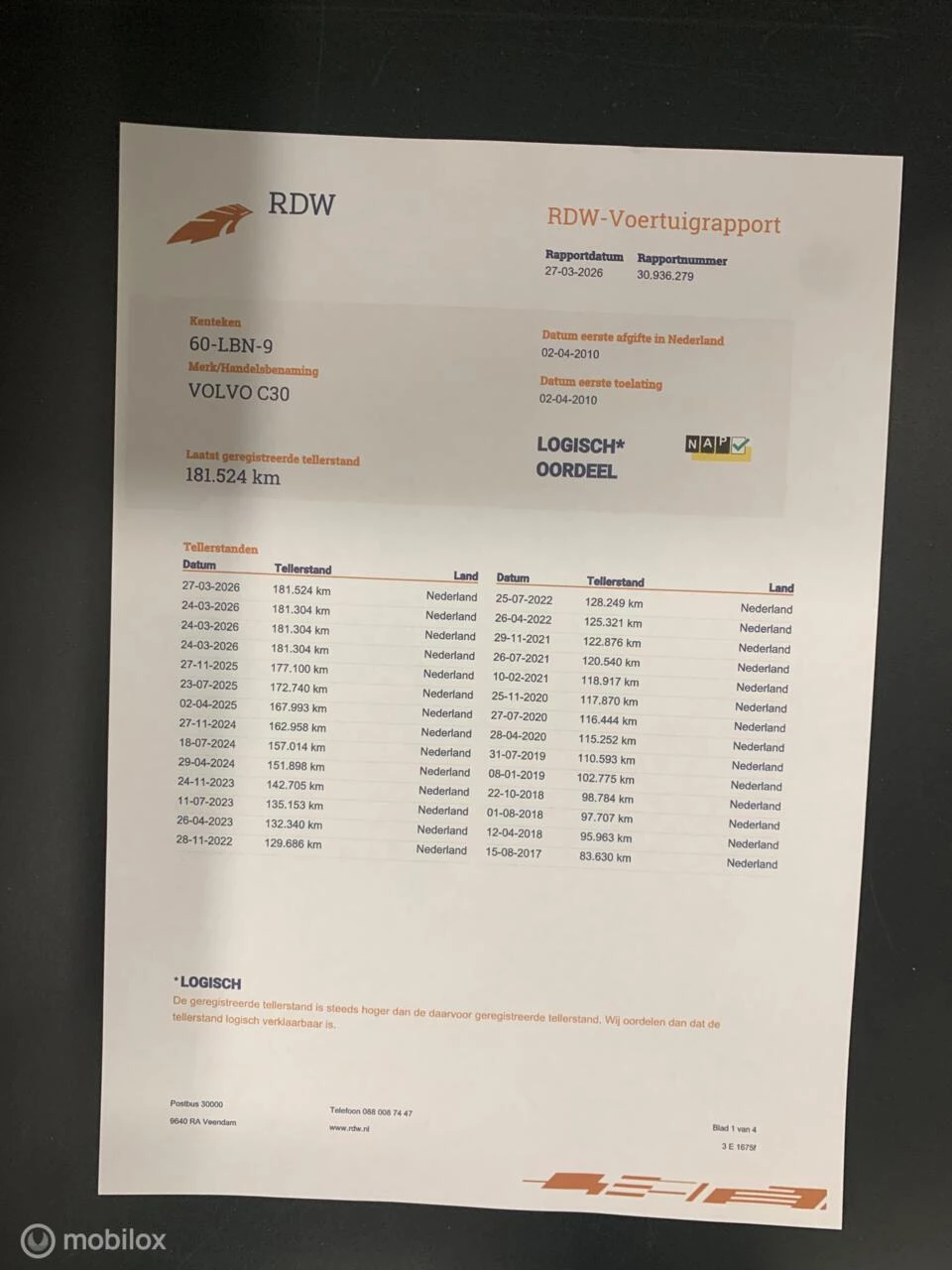 Hoofdafbeelding Volvo C30