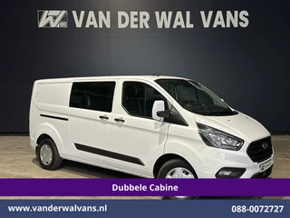 Ford Transit Custom 2.0 TDCI 130pk Automaat L2H1 Dubbele Cabine Inrichting Euro6 Airco | 6-Zits | Camera | Navigatie | LED Apple Carplay, Android Auto, Adaptieve Cruisecontrol, Trekhaak, Stoelverwarming, Verwarmde voorruit, Parkeersensoren, Achterklep