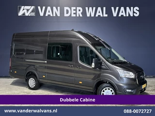 Ford Transit 2.0 TDCI 185pk L4H3 Dubbele Cabine Euro6 Airco | 6-Zits | Camera | Cruisecontrol Parkeersensoren, 2800kg trekvermogen