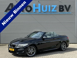 BMW 2 Serie Cabrio 218i High Executive M Sport 18 inch Xenon Lederen interieur PDC Navigatie Stuurverwarming Stoelverwarming 18 Inch