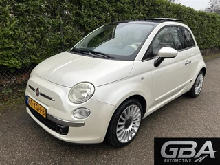 Fiat 500 1.2 Lounge Leder PDC Open Panoramadak Parelmoerwit