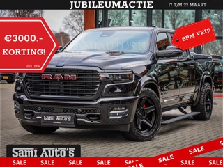 Dodge Ram Pick-Up NIGHT PREMIUM 2025 | BOM VOL + 14.4 INCH SCHERM | LUCHTVERING | HUD | 420PK 636 Nm | PRIJS MET LPG EN COVER EN GARANTIE | DUBBELE CABINE | PICK UP | 5 PERSOONS | DC | GRIJSKENTEKEN | VOORRAAD NR 2200 - 0886