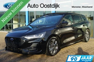 Ford Focus Wagon 1.0 EcoBoost Hybrid ST Line X 155PK Automaat Afn. Trekhaak Panodak Winterpack Adaptieve Cruise Camera Blind-Spot Parkeersensoren Keyless B&O Full-LED Climate *Compleet*