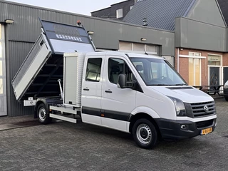 Volkswagen Crafter 35 2.0 TDI DC Maxi Kipper 3500kg trekgewicht Euro 6 Airco Cruise controle 6-Persoons Telefoonverbinding Gereedschapskist Kieper Open laadbak Pick-up Bpm vrij