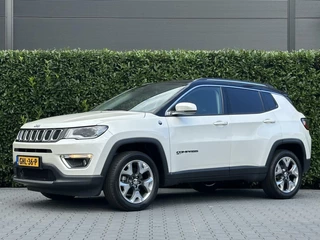 Jeep Compass 1.4 MultiAir LIMITED 4x4, NAVI, CRUISE, BEATS, APPLE CARPLAY, LEDER, ECC-AIRCO, STOEL/STUURVERWARMING, TREKHAAK, LICHTMETAAL 18"