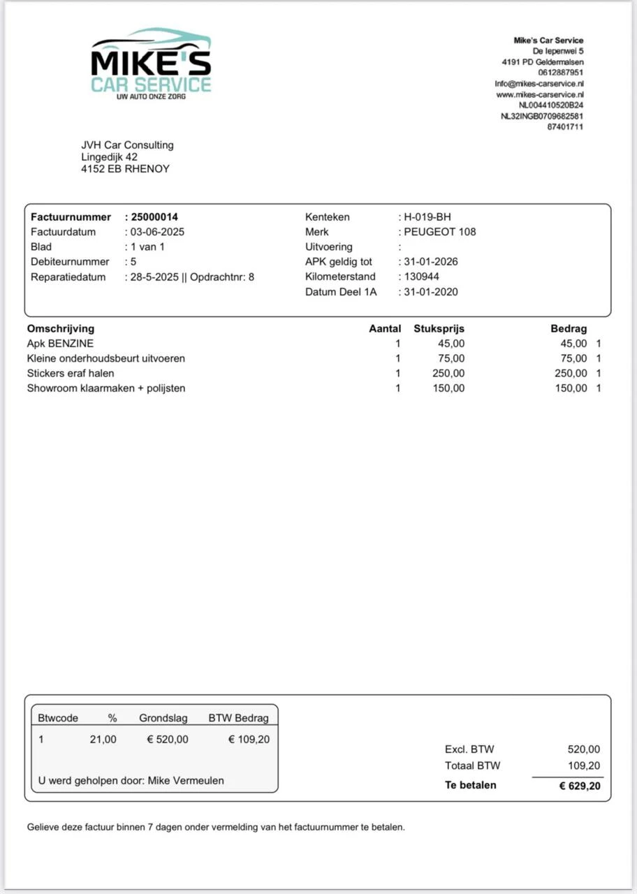 Hoofdafbeelding Peugeot 108