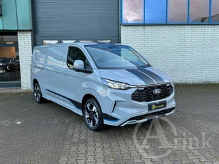 Ford Transit Custom 300 L2 SPORT 170 PK AUTOMAAT 2X SCHUIFDEUR 360 CAMERA ELEKTR TREKHAAK ACC STUURWIEL VERWARMING DRAADLOOS LADEN