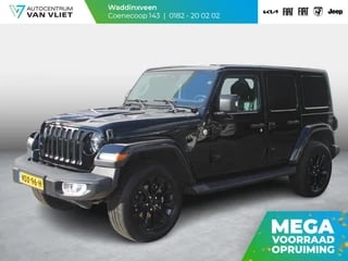 Jeep Wrangler Unlimited 2.0T Sahara | Grijs kenteken | Stoel-/Stuurverwarming | Navi |  Adapt. Cruise | Clima | Camera | Leder | Keyless | 20" Velgen