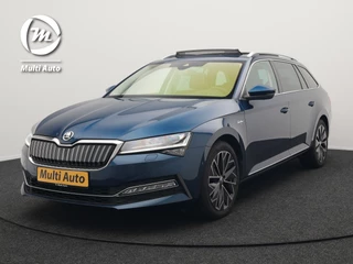 Škoda Superb Combi TSI iV Laurin & Klement Plug In Hybrid 218pk Dealer O.H PHEV | Panodak | Adaptive Cruise | 360 Camera | Lederen Sportstoelen Memory & Ventilatie | Lane assist | Navigatie | Apple Carplay | Virtual | Sfeerverlichting | Park Assist | DAB |