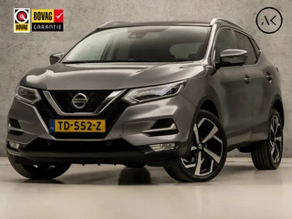 Nissan QASHQAI 1.2 Tekna Deluxe Automaat (NAVIGATIE, 360 CAMERA, LEDER, STOELVERWARMING, ELEK SPORTSTOELEN, KEYLESS, GETINT GLAS, TREKHAAK, NIEUWE APK, NIEUWSTAAT)