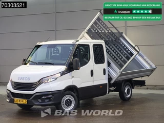 Iveco Daily 35S16 Driezijdige Automaat Kipper Dubbel Cabine 3,5t Trekhaak 160PK Airco Camera Euro6 Tipper Benne Kieper Airco Trekhaak