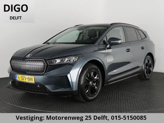 Skoda Enyaq iV 80 (204PK) ACCU 93%! BEREIK 537KM GARANTIE 4-2031 BLACKLINE. NAVIGATIE . STUURWIEL VERWARMD . PARKEERSENSOREN VOOR & ACHTER .