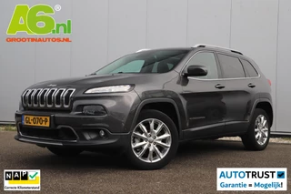 Hoofdafbeelding Jeep Cherokee Jeep Cherokee 3.2 V6 Limited AWD 272PK Automaat Panoramadak Leder Stoelverkoeling Verwarming Navigatie Achteruitrijcamera 2200KG Trekgewicht