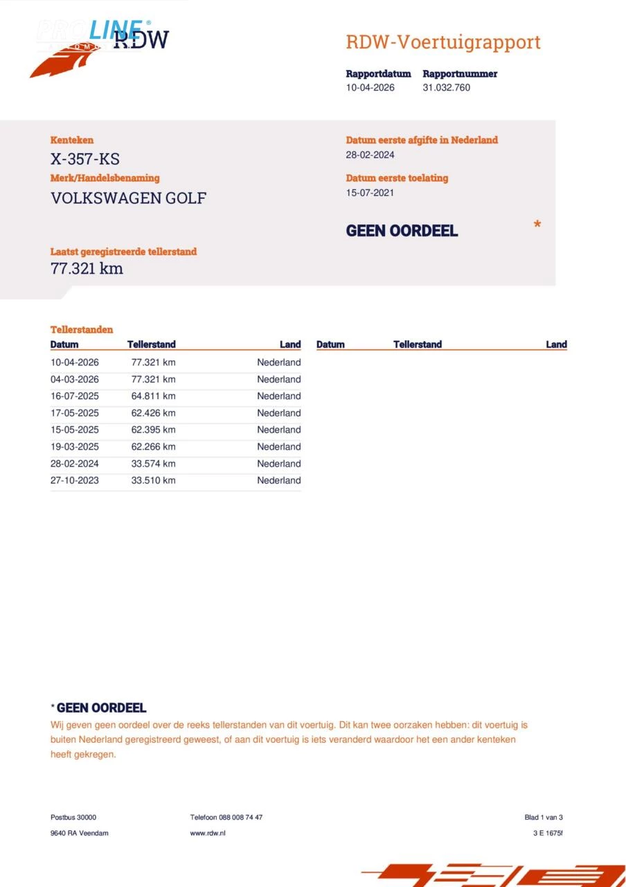 Hoofdafbeelding Volkswagen Golf