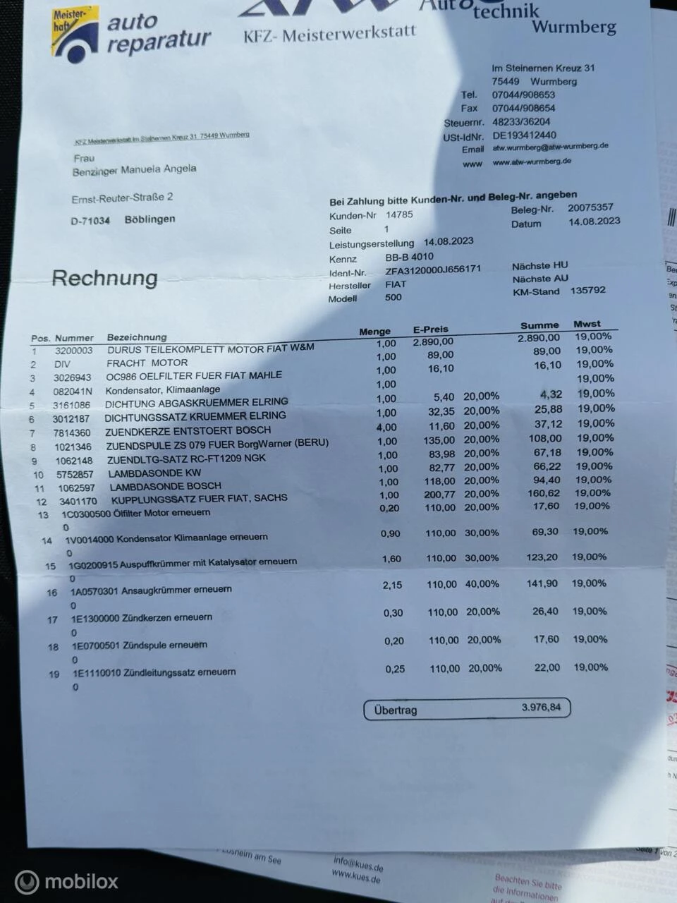 Hoofdafbeelding Fiat 500C