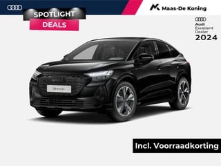 Hoofdafbeelding Audi Q4 e-tron Audi Q4 Sportback e-tron 45 quattro S Edition 286 PK · MEGA Sale · Assistentiepakket plus · Comfortpakket · Glazen panoramadak