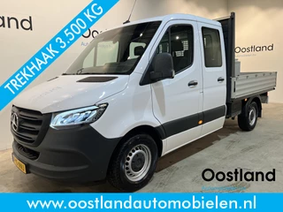 Mercedes-Benz Sprinter 317 CDI L2 RWD DC Dubbel Cabine Open Laadbak / Euro 6 / Trekhaak 3500 KG / LED / Airco / Cruise Control / CarPlay / DC 6 Pers. / 82.000 KM !!