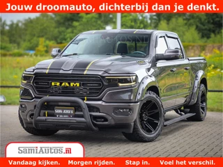 Dodge Ram 1500 LIMITED CUSTOM | FULL OPTION | LUCHT REMSYSTEEM | LUCHT VERING | 360 CAM | 200L LPG | PANORAMA | 4X4 V8 5.7 | 3500KG | MEMORY | WIDE BODYKIT | AMBILIGHT | MICKEY THOMPSON BANDEN |
