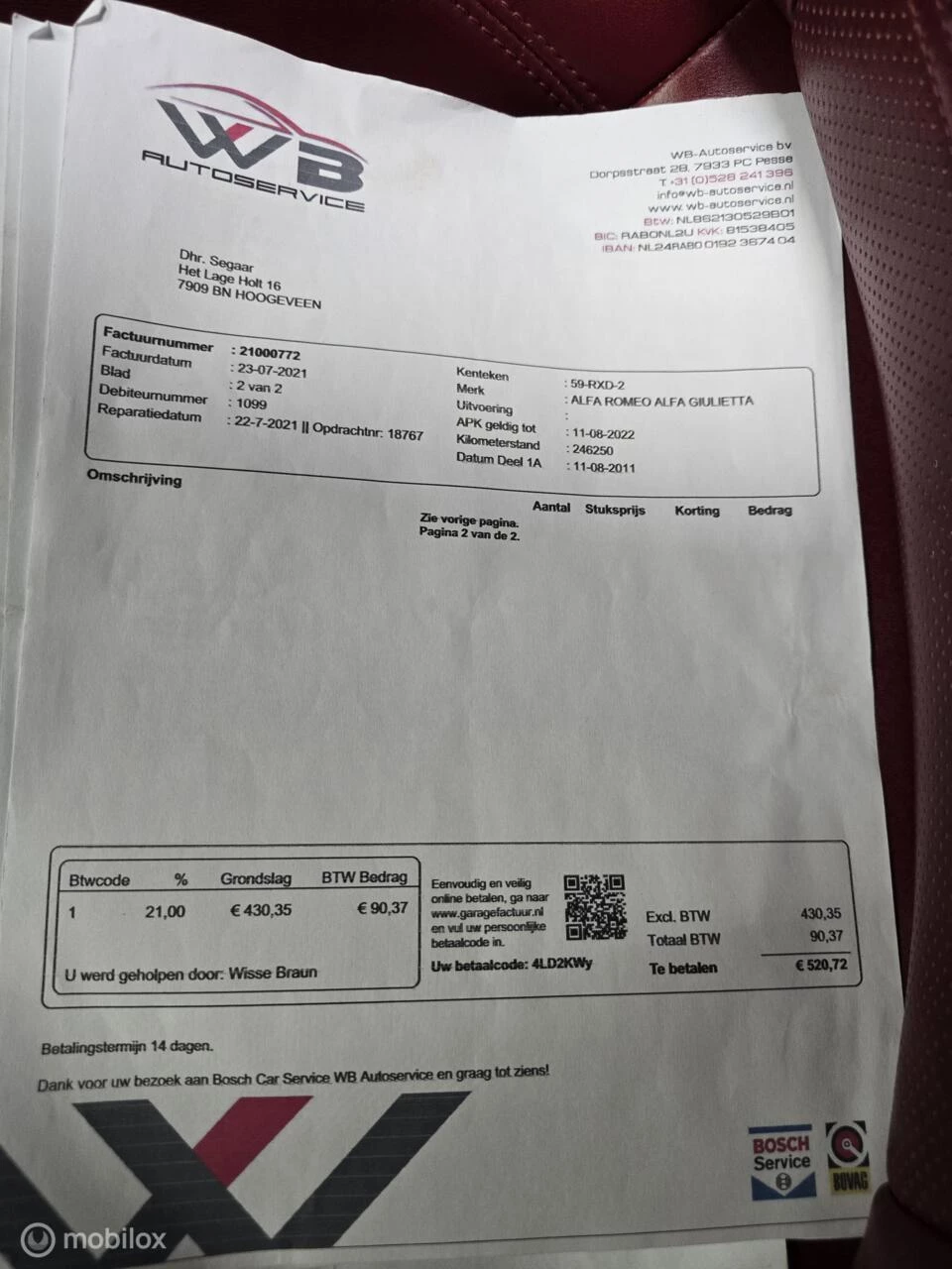 Hoofdafbeelding Alfa Romeo Giulietta
