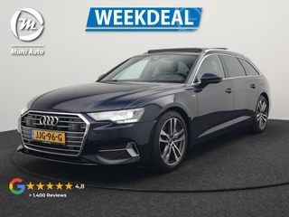 Audi A6 Avant 50 TFSI e quattro S Line Panodak Plug In Hybrid 300pk PHEV | Trekhaak | Head Up | Bang & Olufsen | Lederen Sportstoelen Verwarmd | Adaptive Cruise | Apple Carplay | Camera | Blis | Navigatie | Virtual | DAB |