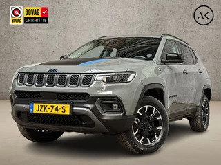 Jeep Compass 4xe 240 Plug-in Hybrid Electric Trailhawk 240Pk Automaat (PANORAMADAK, NARDO GREY, VIRTUAL COCKPIT, APPLE CARPLAY, CAMERA, LEDER, ADAPTIVE CRUISE, GETINT GLAS, NIEUWSTAAT)