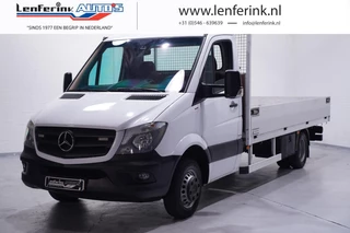 Mercedes-Benz Sprinter 516 CDI 163 pk Pick Up/Open Laadbak Trekhaak 3500 kg, Airco, Cruise Control, 3-Zits, NL Auto