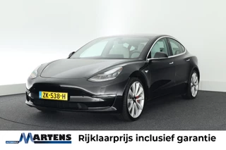 Hoofdafbeelding Tesla Model 3 Tesla Model 3 Performance AWD 462pk 75 kWh SOH 91% Wit Interieur Panoramadak LED Navigatie