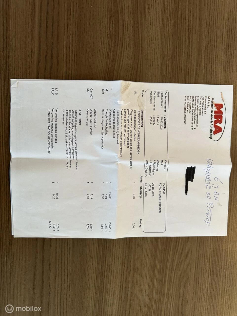 Hoofdafbeelding Ford Transit Custom