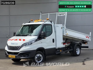 Iveco Daily 35C18 3.0L Automaat Kipper met Kist Dubbellucht 3,5t Trekhaak LED Airco Cruise Euro6 Tipper Benne Kieper 2m3 Airco Trekhaak Cruise control
