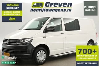 Volkswagen Transporter 2.0 TDI L2H1 140PK Dubbele Cabine 6 Persoons Airco Cruise PDC Elektrpakket Trekhaak