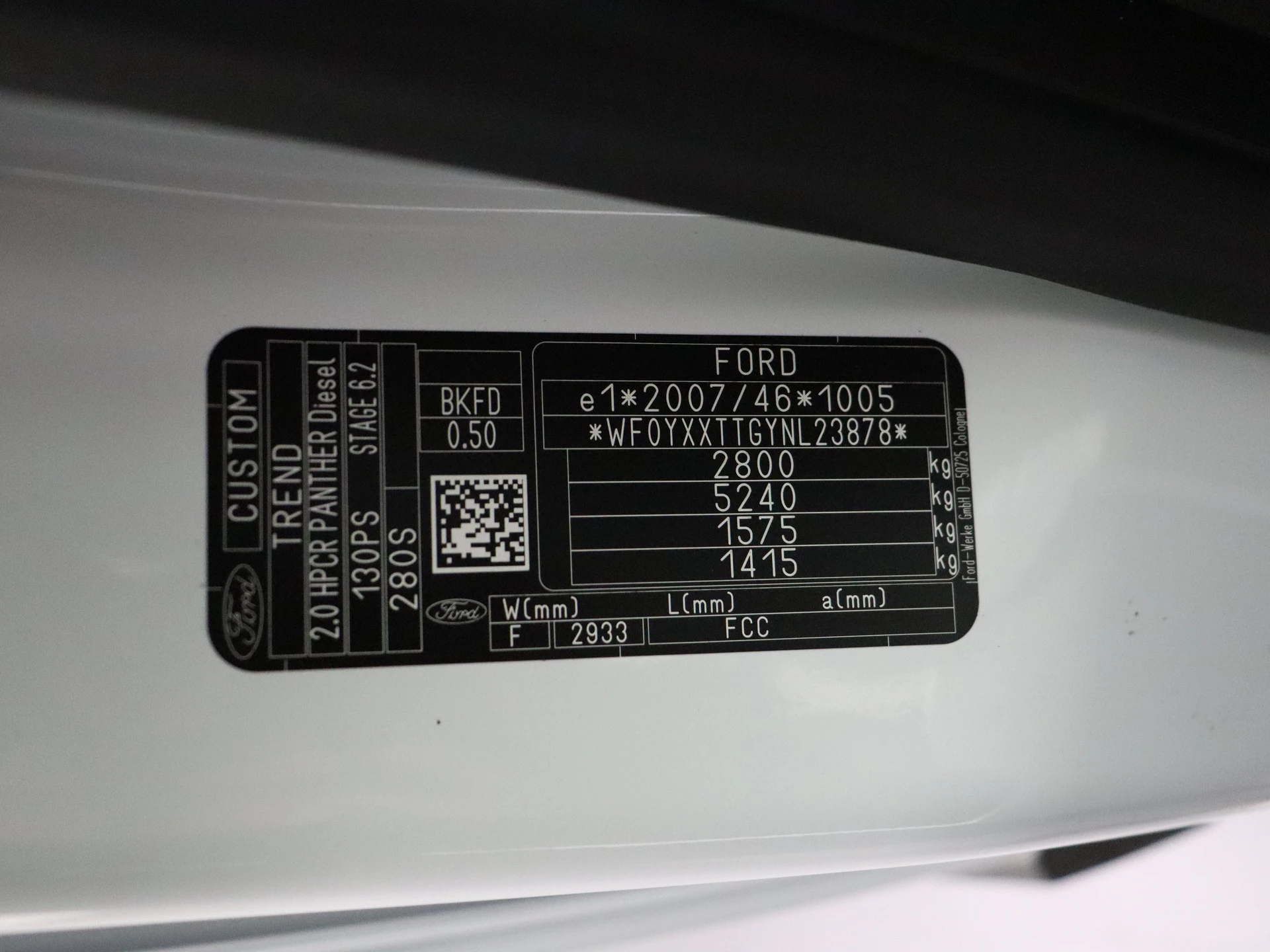 Hoofdafbeelding Ford Transit Custom