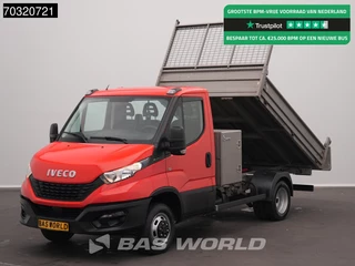 Iveco Daily 35C12 Kipper met Kist Dubbellucht 3,5t Trekhaak Airco Cruise Euro6 Tipper Benne Kieper Airco Trekhaak Cruise control