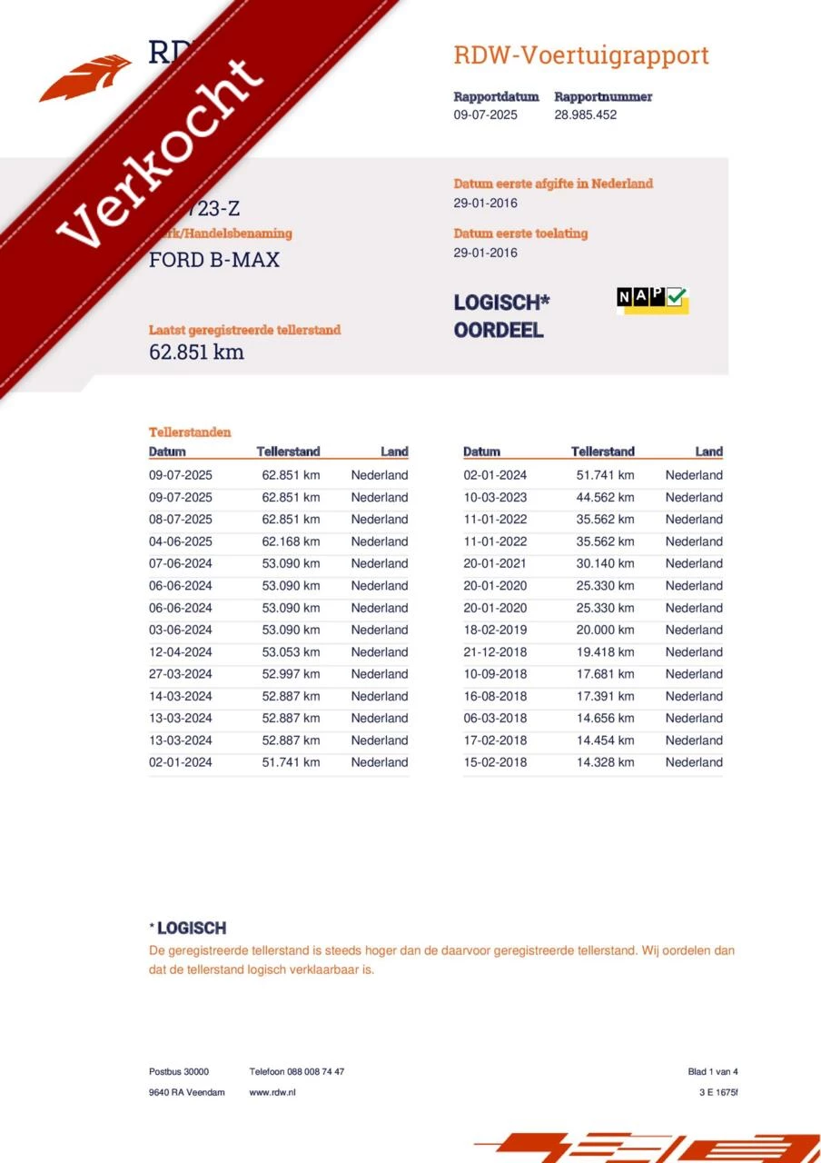Hoofdafbeelding Ford B-MAX