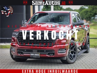 Dodge Ram 1500 Limited Night H.O 540HP 706Nm | Massage + Full Option | De Meest Luxe en Volle Pick-Up in zijn Klasse | Comfortabele Dubbele Cabine met Royale 5 Zitplaatsen | BPM vrij | Nu Leverbaar uit Voorraad | Voorraad Nr 2302 - 7425