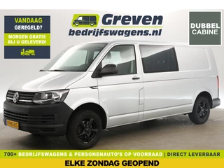 Volkswagen Transporter 2.0 TDI L2H1 140PK Dubbele Cabine | 5 Persoons Airco Cruise Carplay Navi 16"LMV Trekhaak