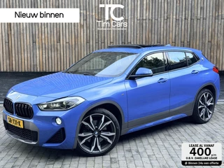 BMW X2 sDrive20i M-sport Automaat | Panoramadak | DAB | LED verlichting | 20 inch | Schakelflippers | Lederen bekleding | Stoelverwarming | Lane assist | Parkeersensoren voor en achter | Achteruitrijcamera