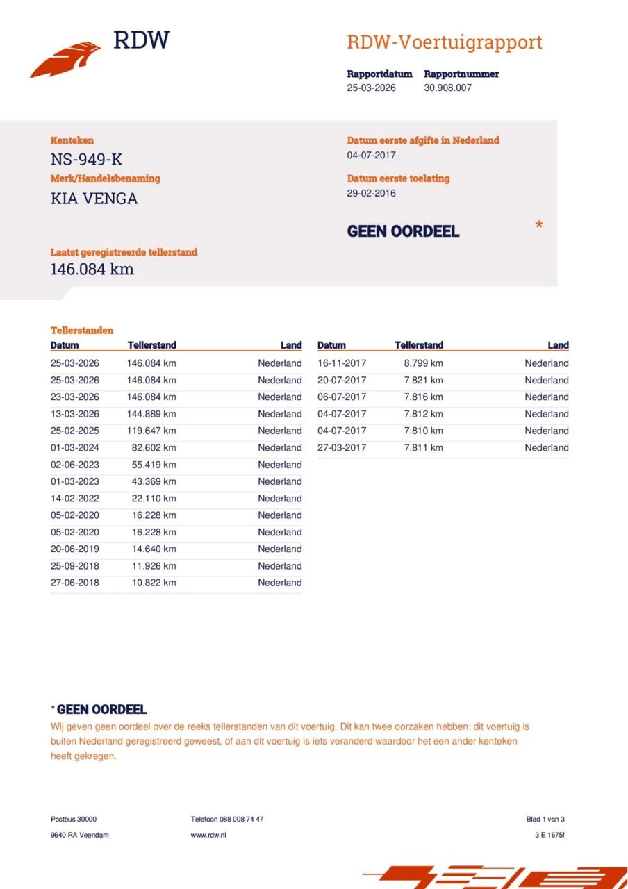 Hoofdafbeelding Kia Venga