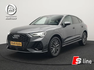 Audi Q3 Sportback 45 TFSI e S Line Plug In Hybrid 245pk Dealer O.H PHEV | Camera | Lederen Sportstoelen Verwarmd | Virtual Cockpit | Navigatie | Blis | Keyless | Cruise Control | Lane Assist | DAB |