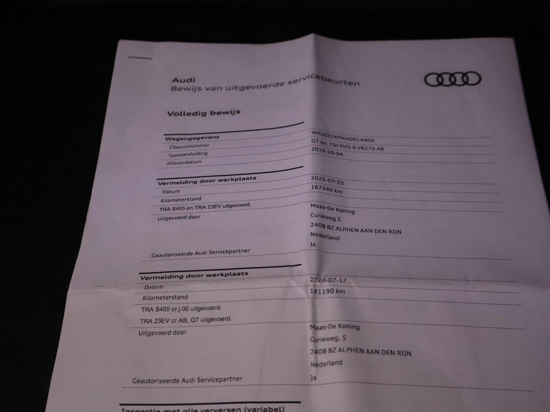Hoofdafbeelding Audi Q7