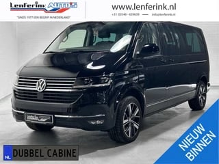 Volkswagen Transporter 2.0 TDI 204 pk DSG Aut. Dubbel Cabine Camera Dodehoek Assist, Elek. Achterklep, Navi, Duo Leder, LED, Parkeerhulp, 5-Zits