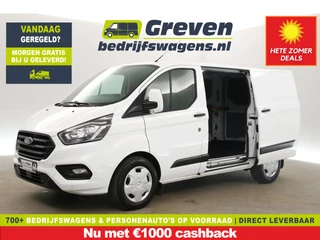 Ford Transit Custom 300 2.0 TDCI L1H1 Automaat Airco Cruise LED 2xSchuifdeur 3 Persoons PDC Elektrpakket