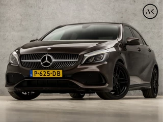 Mercedes-Benz A-Klasse 180 AMG Sport Automaat (GROOT NAVIGATIE, CARBON INLEG, LEDER/ALCANTARA, STOELVERWARMING, SPORTSTOELEN, GETINT GLAS, CRUISE, NIEUWE APK, NIEUWSTAAT)